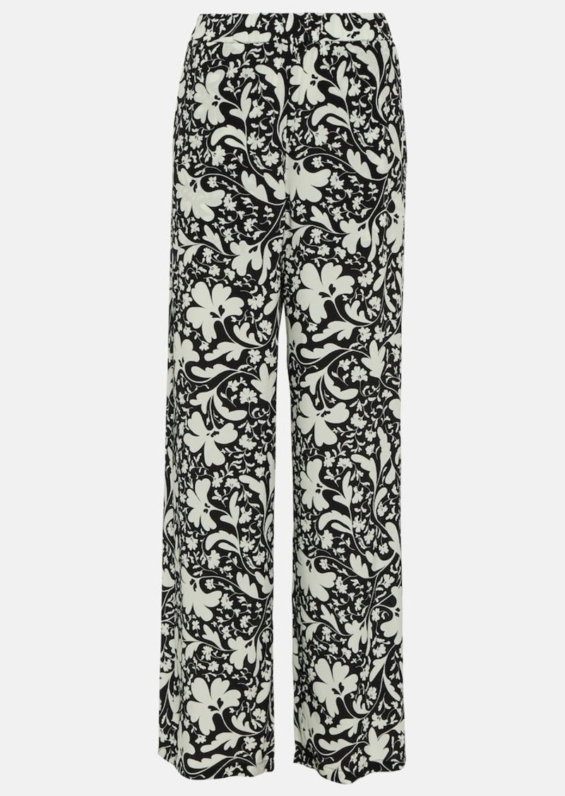 Stella McCartney Printed wide-leg silk pants