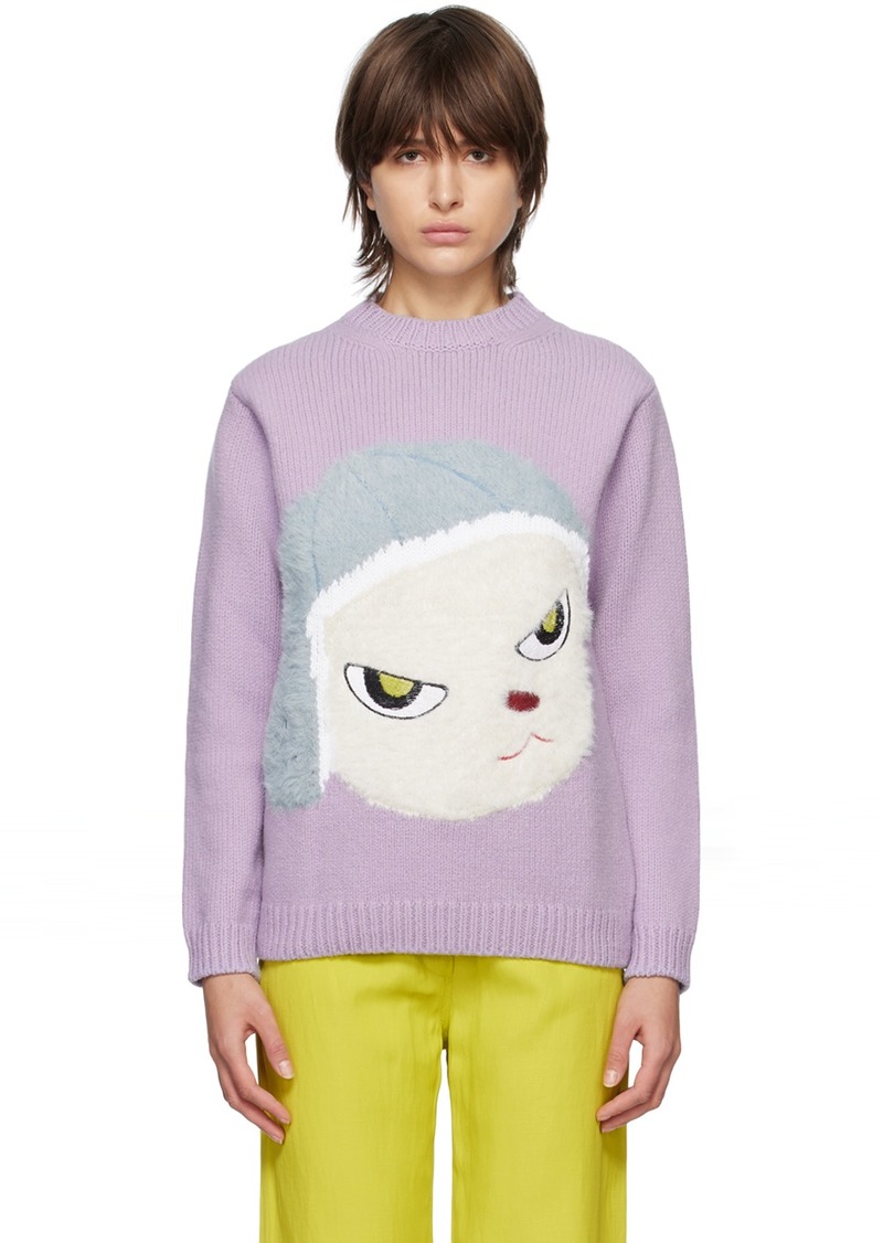 Stella McCartney Purple Intarsia Sweater