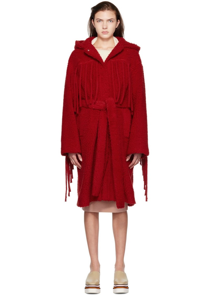 Stella McCartney Red Teddy Coat