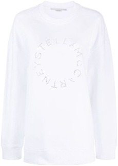 STELLA MCCARTNEY rhinestone-embellished logo sweatshirt