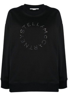 STELLA MCCARTNEY rhinestone-embellished logo sweatshirt