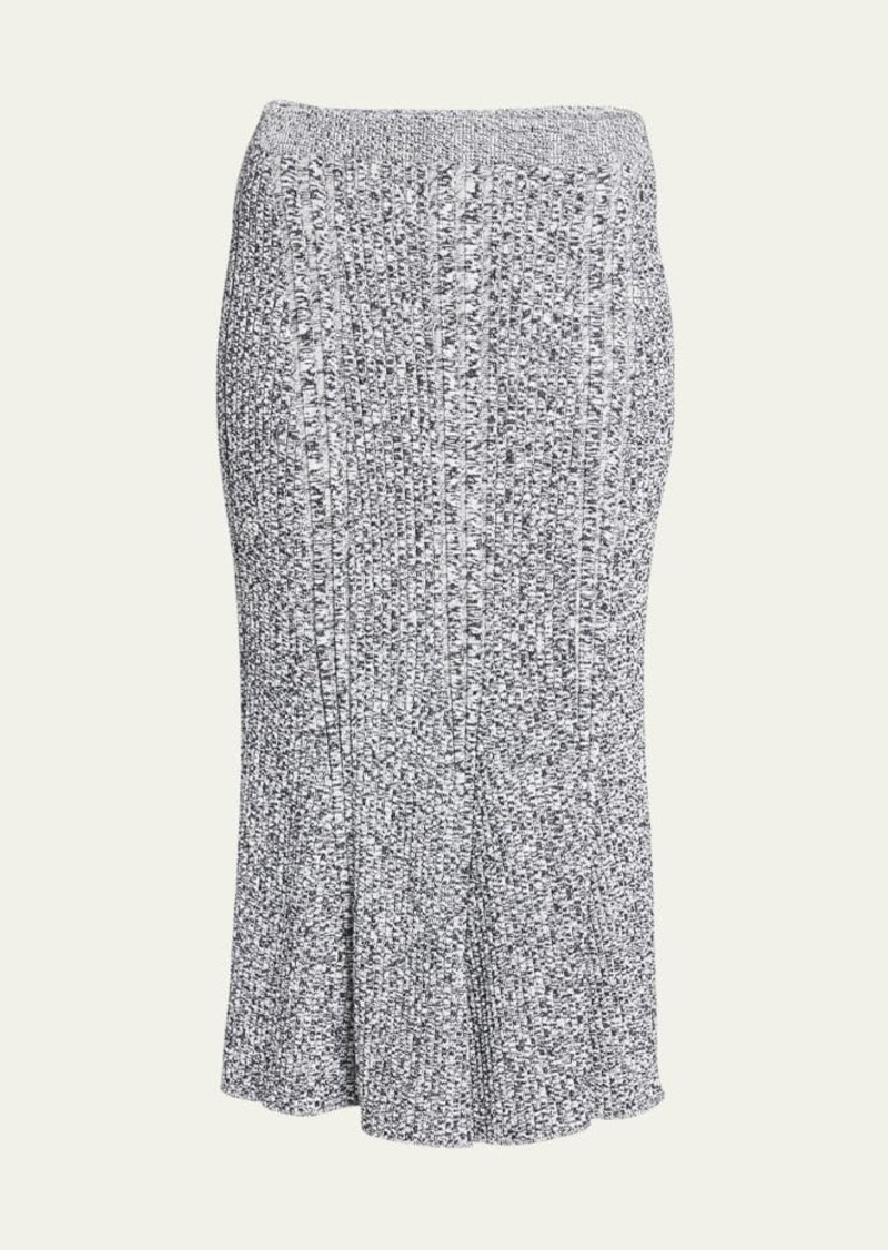 Stella McCartney Ribbed Mouline Wool Pencil Skirt