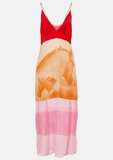 Stella McCartney Sequined silk midi dress