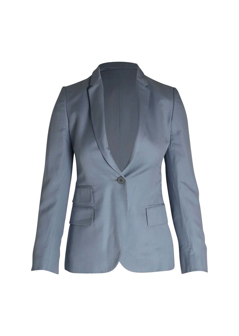 Stella McCartney Single-Breasted Blazer in Light Blue Rayon