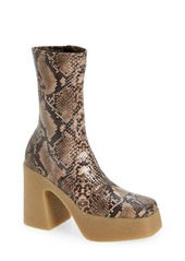 Stella McCartney Skyla Reptile Print Platform Bootie