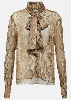 Stella McCartney Snake-print silk blouse