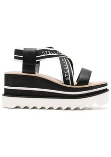 STELLA MCCARTNEY Sneak Elyse striped platform sandals