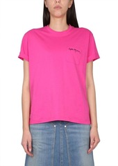 STELLA MCCARTNEY T-SHIRT WITH LOGO EMBROIDERY