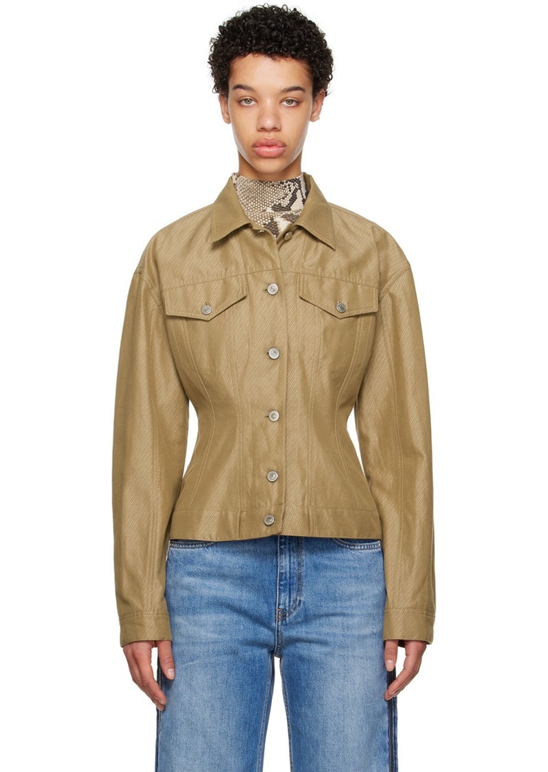 Stella McCartney Tan Corset Waist Jacket