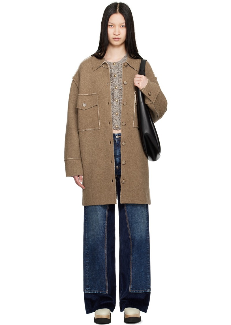 Stella McCartney Tan Exposed Seam Jacket