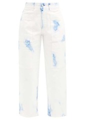 Stella McCartney Tie-dye cropped-leg jeans