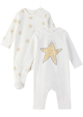 Stella McCartney Two-Pack Baby White Jumpsuits