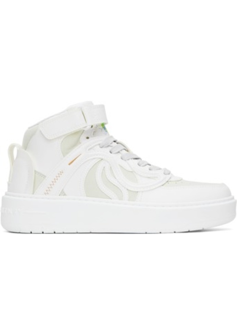 Stella McCartney White & Gray S-Wave 2 Sneakers