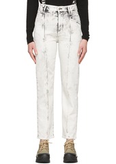 Stella McCartney White Acid Wash Galaxy Seam Front Jeans