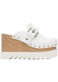 Stella McCartney White Elyse Star-Studded Slip-On Loafers