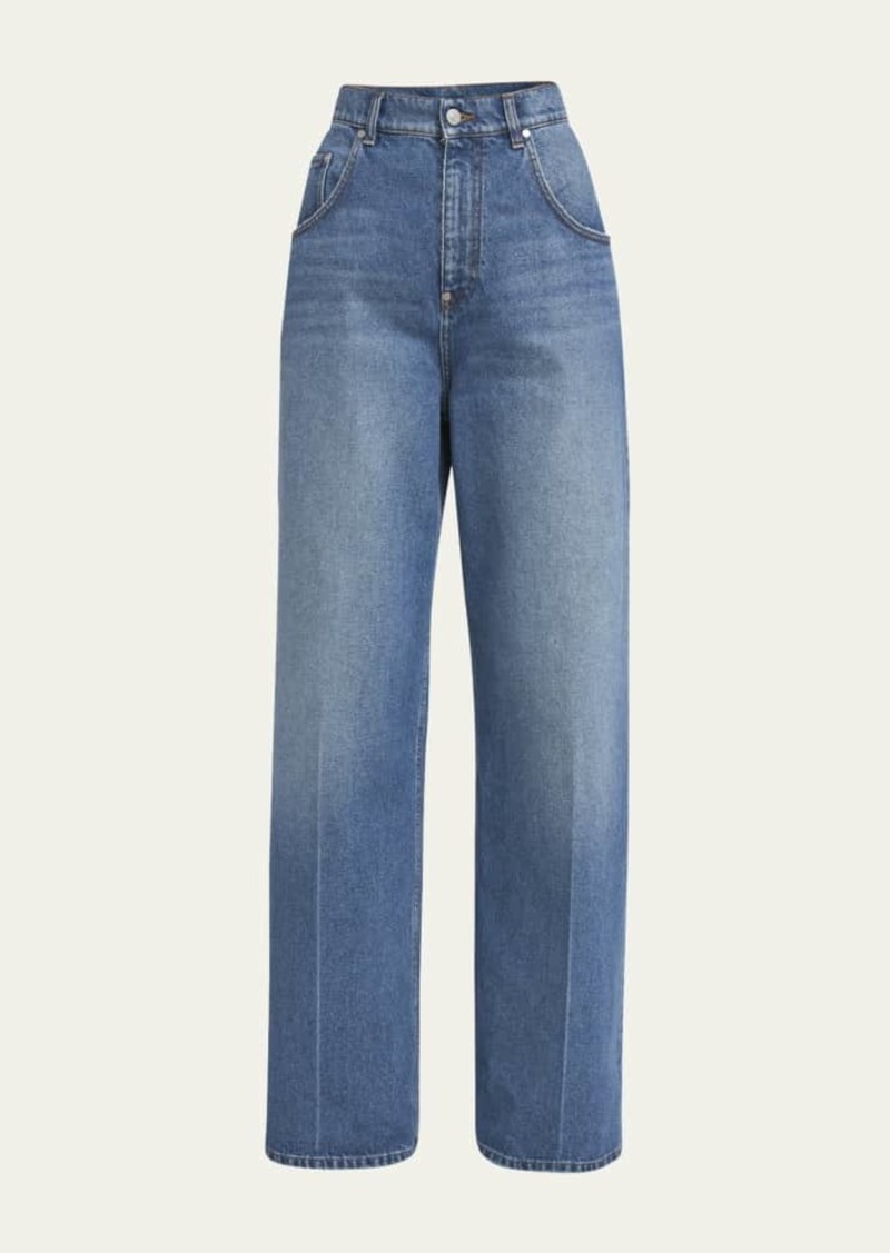 Stella McCartney Wide Leg Denim Pants