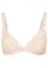 Stella Mccartney Woman Bea Treasuring Lace-trimmed Stretch-mesh Soft-cup Triangle Bra Pastel Pink