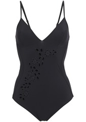 Stella Mccartney Woman Broderie Anglaise Swimsuit Black