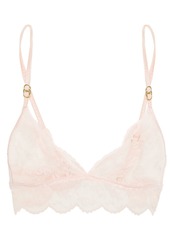 Stella Mccartney Woman Clementine Glancing Stretch-leavers Lace Soft-cup Triangle Bra Pastel Pink