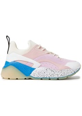 Stella Mccartney Woman Eclypse Color-block Faux Suede And Neoprene Exaggerated-sole Sneakers Pastel Pink