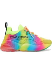 Stella Mccartney Woman Eclypse Printed Neoprene Faux Leather And Suede Exaggerated-sole Sneakers Multicolor