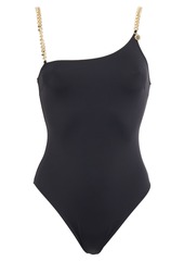 Stella Mccartney Woman Falabella Chain-embellished Swimsuit Black