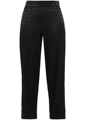 Stella Mccartney Woman Gloria Sprinting Silk-blend Satin-jacquard Pajama Pants Black