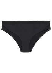 Stella Mccartney Woman Graphic Scuba Mesh-trimmed Mid-rise Bikini Briefs Black