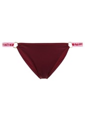 Stella McCartney Lingerie - Jacquard-trimmed mid-rise bikini briefs - Burgundy - L