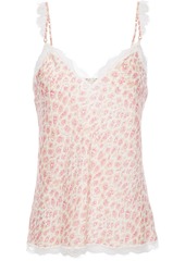 Stella Mccartney Woman Tana Snooping Lace-trimmed Leopard-print Stretch-silk Satin Camisole Pastel Pink