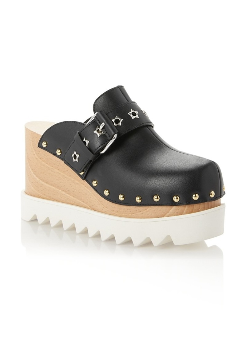 Stella McCartney Women's Elyse Alter Studded Platform Wedge Clogs