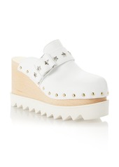 Stella McCartney Women's Elyse Alter Studded Platform Wedge Clogs