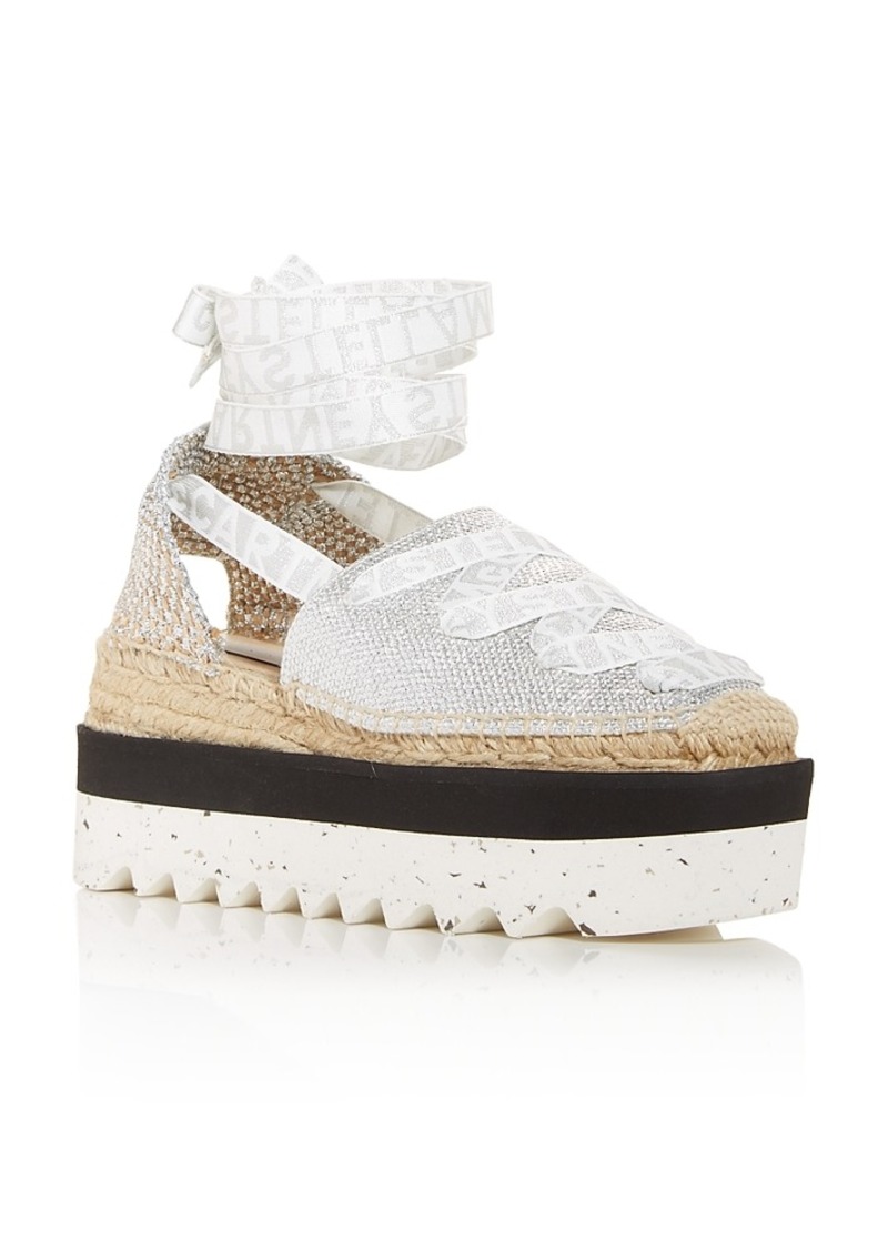 Stella McCartney Women's Gaia Platform Ankle Wrap Espadrilles