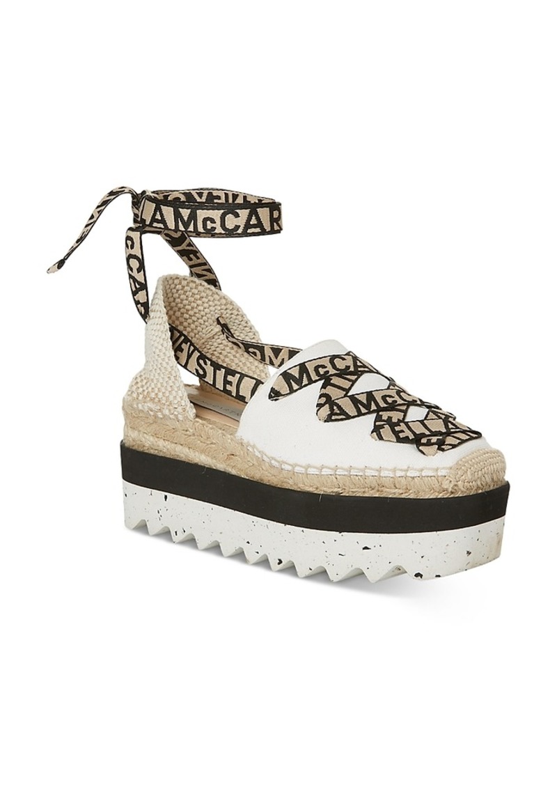 Stella McCartney Women's Gaia Platform Ankle Wrap Espadrilles