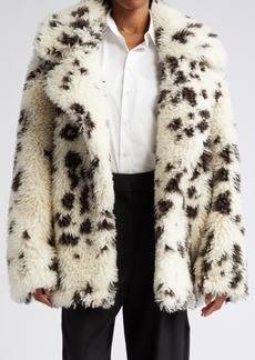 Stella McCartney Wool Blend Faux Fur Jacket