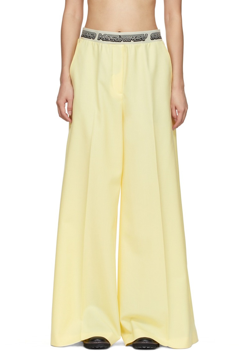 Stella McCartney Yellow Logo Tape Trousers