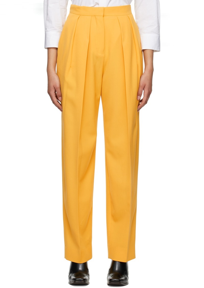 Stella McCartney Yellow Pleated Trousers
