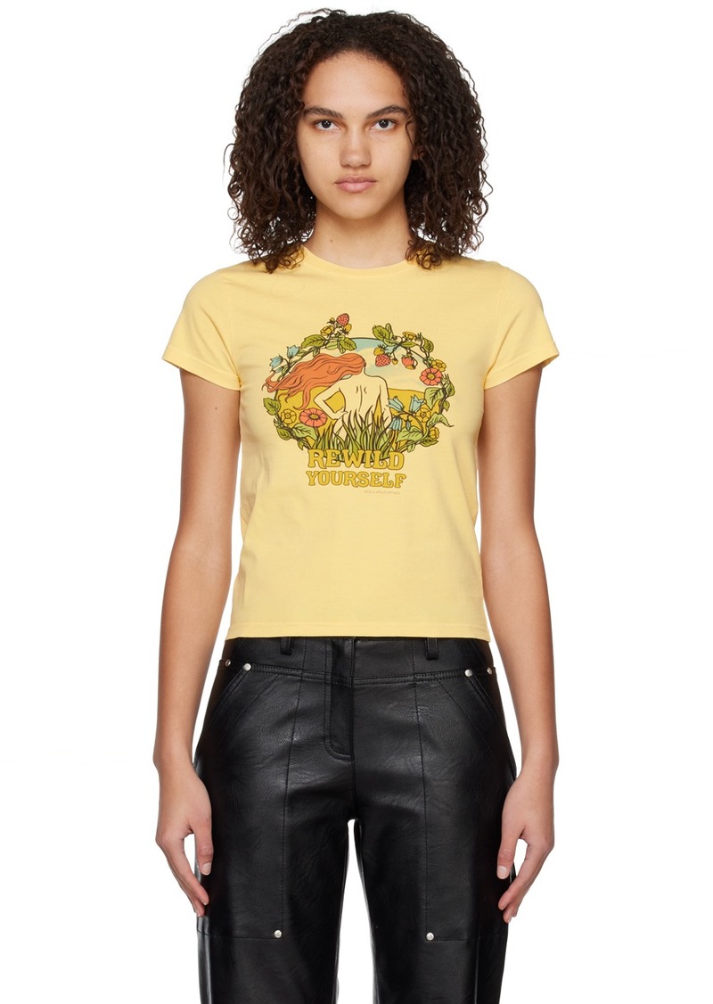 Stella McCartney Yellow 'Rewild Yourself' T-Shirt