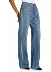 Stella McCartney Studded Chaps Mid-Rise Jeans