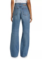 Stella McCartney Studded Chaps Mid-Rise Jeans