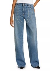 Stella McCartney Studded Chaps Mid-Rise Jeans