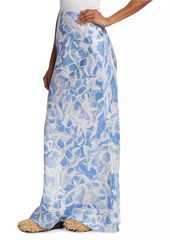 Stella McCartney Sunglasses-Print Silk Maxi Skirt