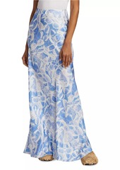 Stella McCartney Sunglasses-Print Silk Maxi Skirt