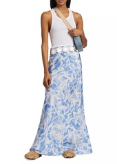 Stella McCartney Sunglasses-Print Silk Maxi Skirt