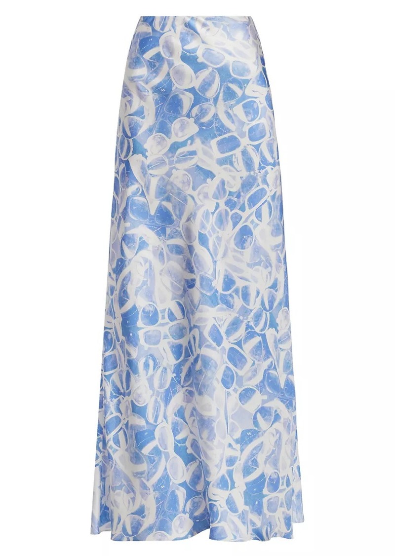 Stella McCartney Sunglasses-Print Silk Maxi Skirt