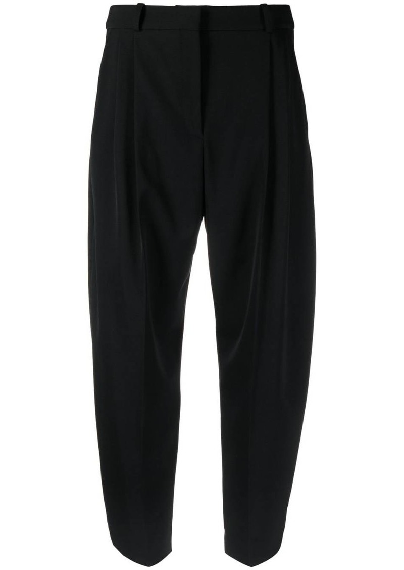 Stella McCartney tapered-leg cropped wool trousers