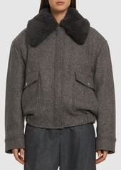 Stella McCartney Teddy Wool Blend Zipped Jacket