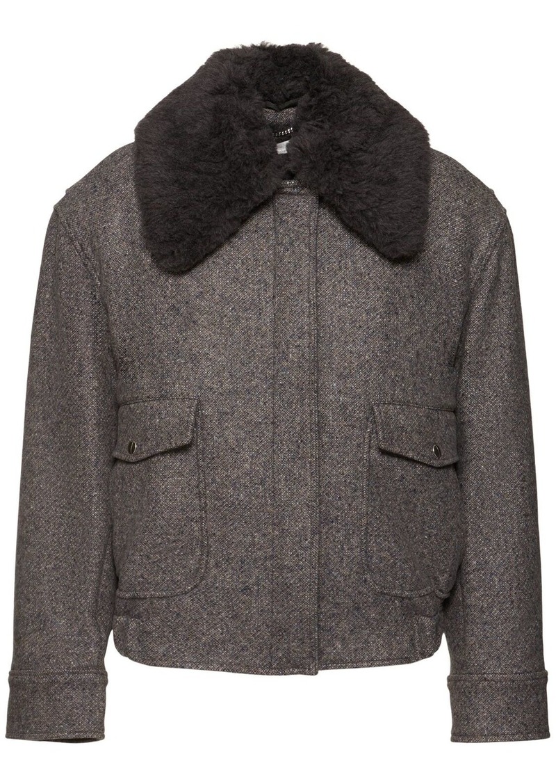 Stella McCartney Teddy Wool Blend Zipped Jacket