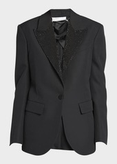 Stella McCartney Tuxedo Jacket with Hotfix Lapel