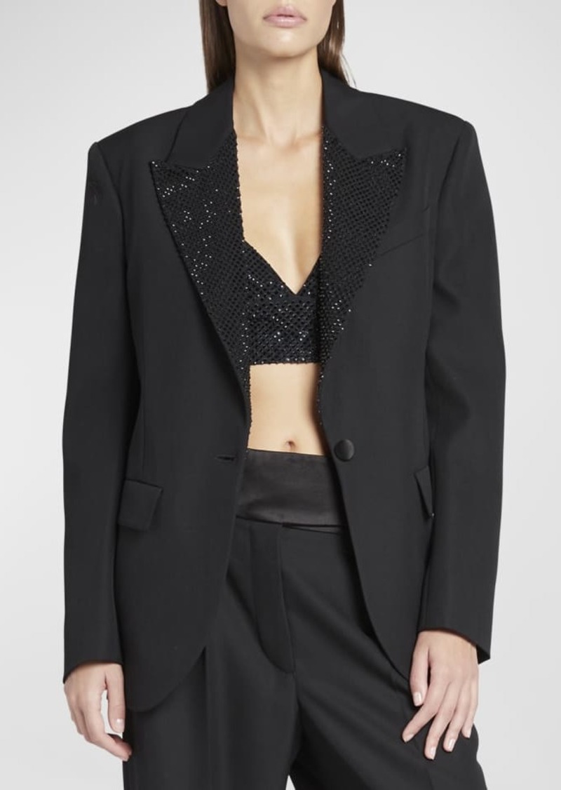 Stella McCartney Tuxedo Jacket with Hotfix Lapel